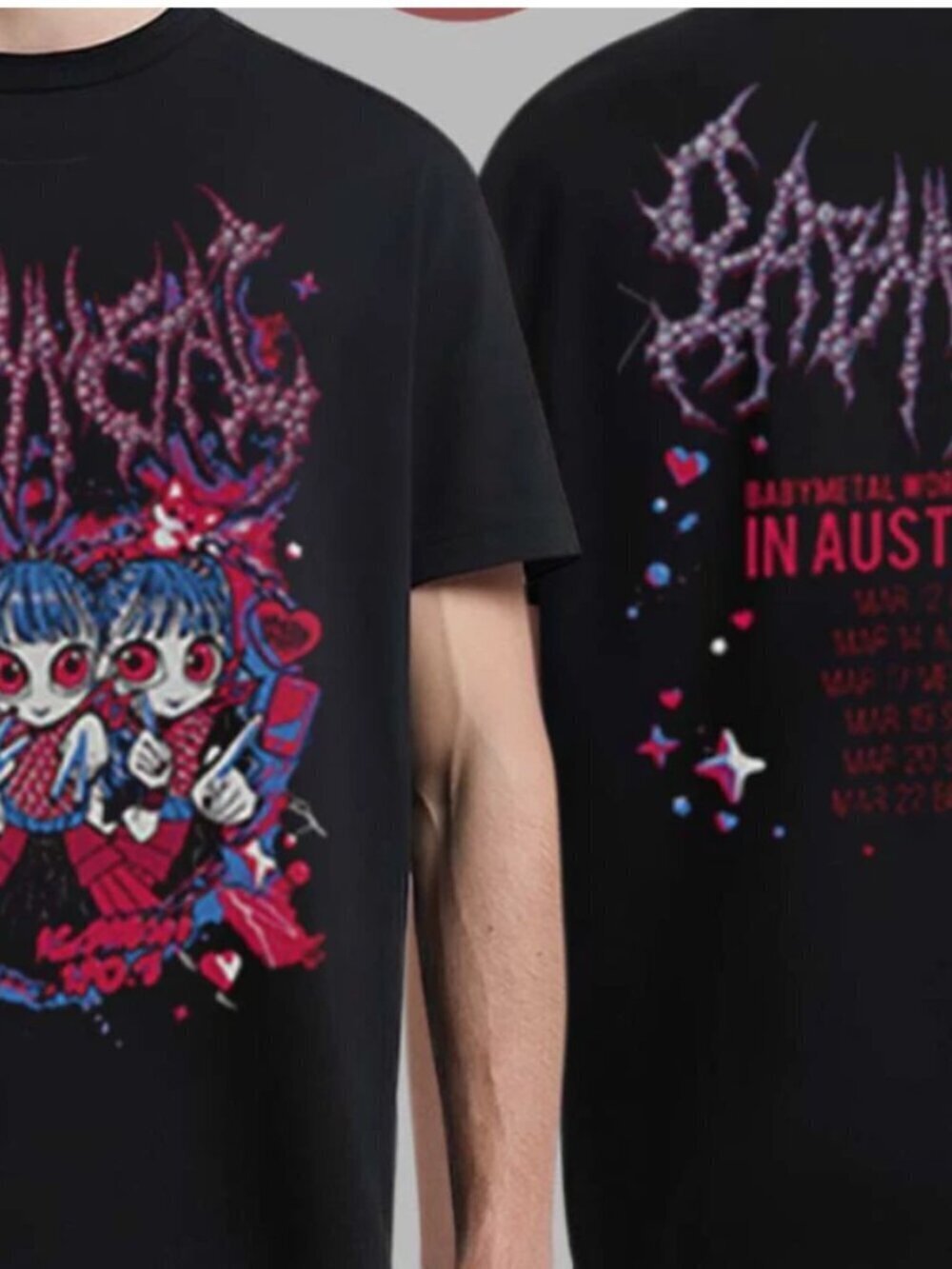 Babymetal World Tour In Australia 2026 2 side T-Shirt